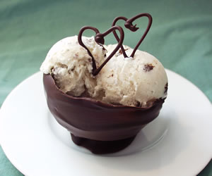 Chocolate Curls, Cups, and Leaves